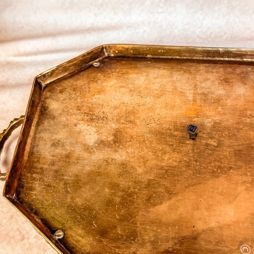 Faux-Bamboo Brass Tray - Picture 9 of 9